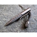 WANGER-DÖRING Mini Tactical Bolt Action Pen Volltitan Kugelschreiber Bajonettsverschluss mit Bead Kubotan