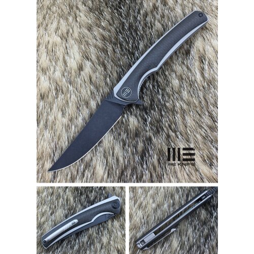 WE Knife 704 CF-J Titan Grau schwarz stonewashed Satin M390 Böhler Stahl Super Scharf Keramik Kugellager