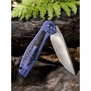 WE Knife Wisp Titan Blau Kohlefaser  CPM-S35VN Satin Keramikkugellager 805 B