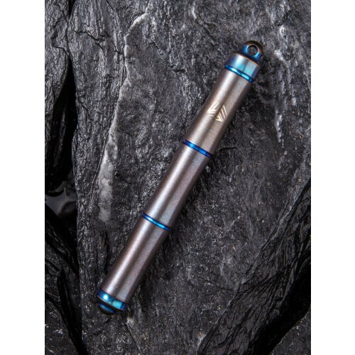 Kugelschreiber WE Knife Pen Syrinx Titan Silber / Blau  TP-04