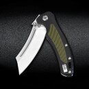QSP Knife Platypus Sandvik 14C28N Stahl satin G10 schwarz / gr&uuml;n  Keramikkugellager
