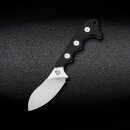 QSP Knife Neckmuk D2 Stahl satin G10 schwarz Neckknife...
