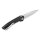 QSP Knife Leopard Sandvik 14C28N Stahl Satin Carbonfiber / G10  schwarz Keramikkugellager