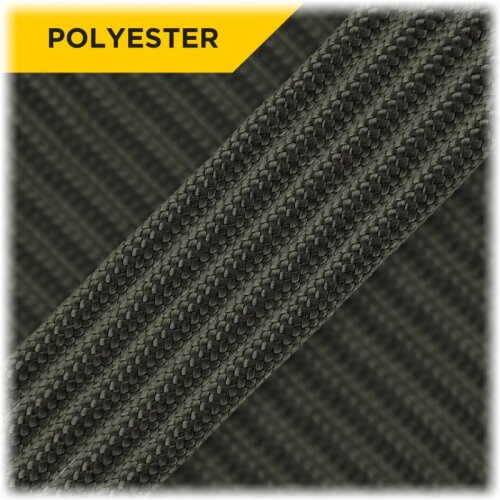 Paracord Polyester Seil Typ III 550 (PES)   hergestellt in Europa Olive 30 m