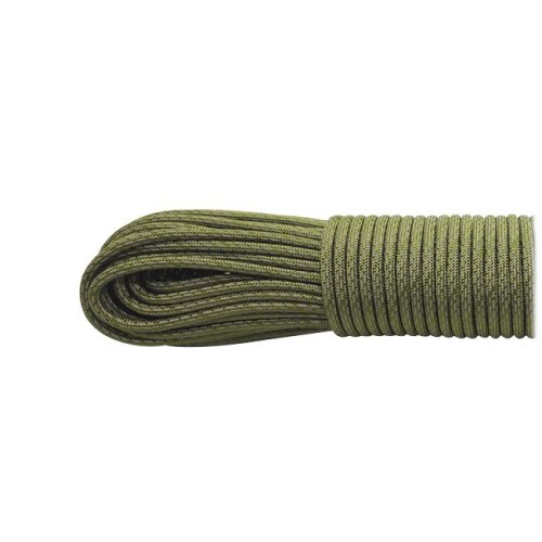 Paracord Super Reflektierend Seil 550 hergestellt in Europa Militärgrün / army green twist 5 m