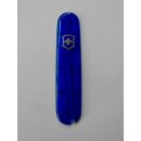 Victorinox Griffschalen 84 mm transparent blau vorne Logo...