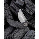 We Knife Thug CPM 20CV Grau Hand Rubbed Carbon Vorn Titan R&uuml;ckseite