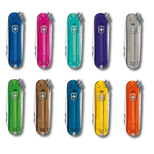 Victorinox Classic SD Transparent Colors kleines Schweizermesser Schl&uuml;sselanh&auml;nger in vielen Farben