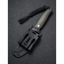 CIVIVI Tamashii D2 Stahl Black Stonewashed Fixed Knife Kydex Micarta Dunkelgrün