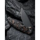 CIVIVI Praxis 9Cr18MoV Stahl Black Stonewashed Shredded Carbon Fiber and Copper Shred