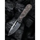 WE Knife Baloo Front Flipper Damast Titan Carbon Inlay Schwarz/Kupfer