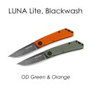 Real Steel Luna Lite Orange Blackwash Slip Joint