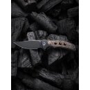 WE Knife Magnetron Black Stonewashed Bevels - Copper Foil Carbon