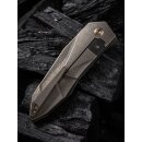 WE Knife Solid CPM 20CV SLT Flipper Black Stonewashed - Bronze