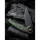 WE Knife Orpheus Limited Edition CPM 20CV Black Stonewashed - Titanium With Jungle Wear Fat Carbon Fiber Inlay
