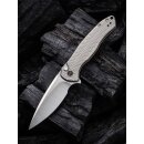 WE Knife Button Lock Kitefin Limited Edition Hand Polished Satin - Satin, Gray