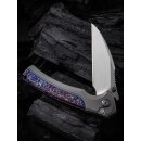 WE Knife Ziffius Limited Edition CPM 20CV Satin - Gray Titanium Flamed Integral Spacer