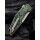 WE KNIFE OAO  - Hand Rubbed Satin - Titanium With Jungle Wear Fat Carbon Fiber Inlay Gray Green Black