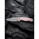 CIVIVI Stormhowl Button Lock Nitro V Satin - Milled Aluminum Light Pink