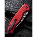 CIVIVI Stormhowl Button Lock Nitro V Damascus - Milled Aluminium Red