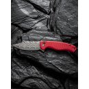 CIVIVI Stormhowl Button Lock Nitro V Damascus - Milled Aluminium Red