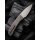 WE Knife Qubit Button Lock CPM 20CV Gray StonewashedTitanium Tiger Stripe Pattern Flamed