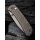 WE Knife Qubit Button Lock CPM 20CV Gray StonewashedTitanium Tiger Stripe Pattern Flamed