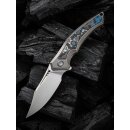WE Knife Orpheus Limited Edition CPM 20CV Hand Rubbed Satin-Titanium With Nebula Fat Carbon Fiber Inlay Seriennummer 17