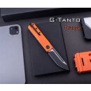 Real Steel G-Tanto EDC Slipjoint Nitro-V Schwarz G10 Orange