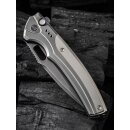 WE Knife Exciton Limited Edition CPM 20CV Polished Gray -Titanium Bead Blasted Titanium Integral Spacer