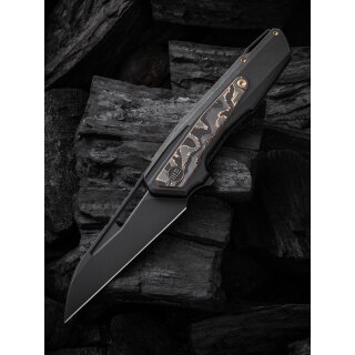 Black Stonewashed - Black Titanium With Copper Foil Carbon Fiber Inlay